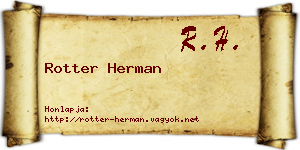 Rotter Herman névjegykártya
