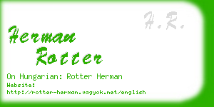 herman rotter business card